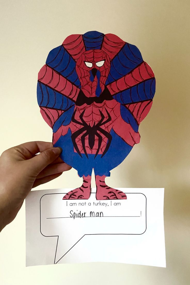I Am Not A Turkey, I Am Spider Man inside Turkey Disguise Spiderman Printable