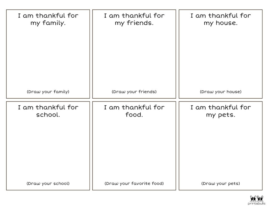 I Am Thankful For&amp;#039; Printables - 10 Unique Worksheets | Printabulls throughout Today I am Thankful For Printable