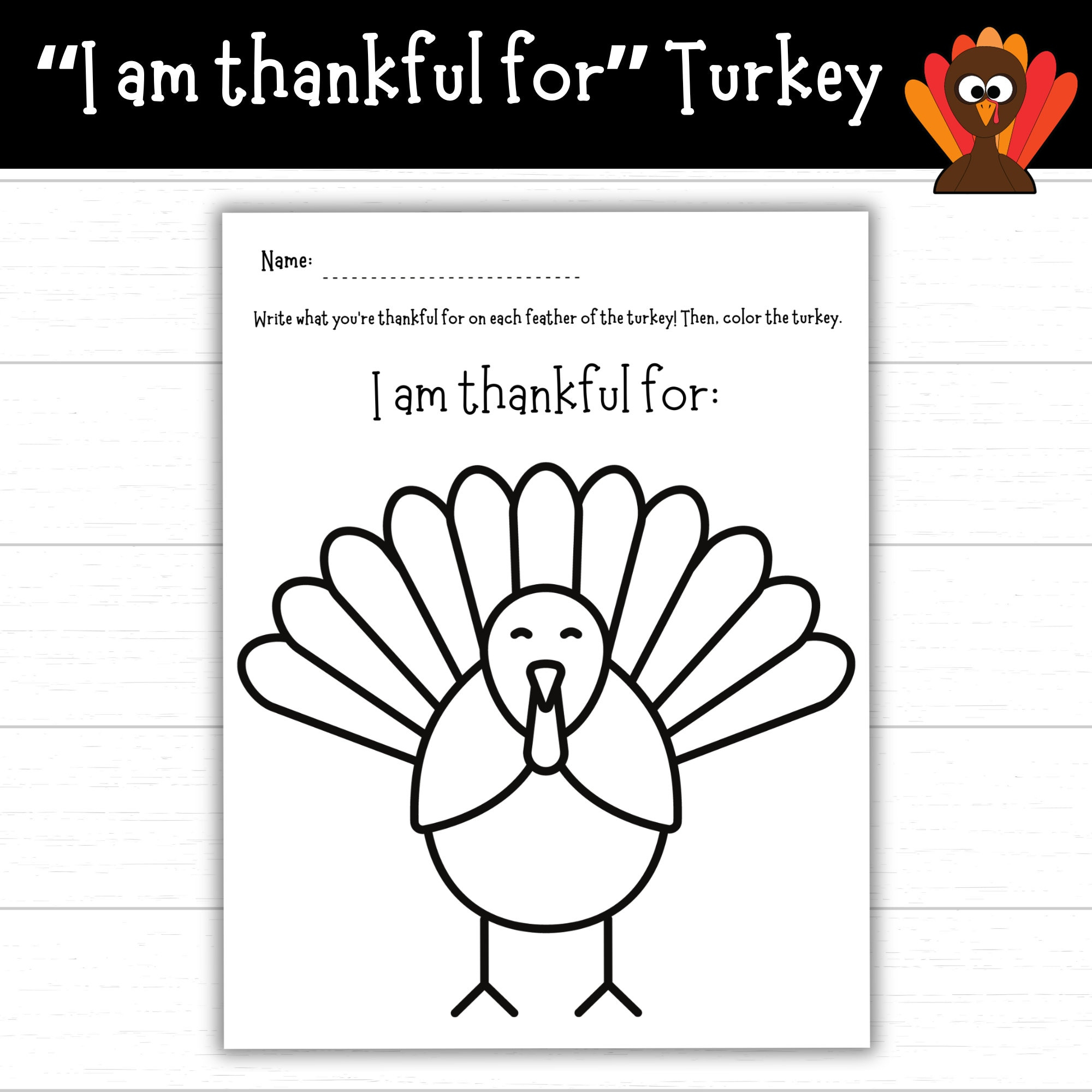 I Am Thankful For Turkey, Thanksgiving Turkey For Kids, Printable throughout I Am Thankful For Printable Turkey
