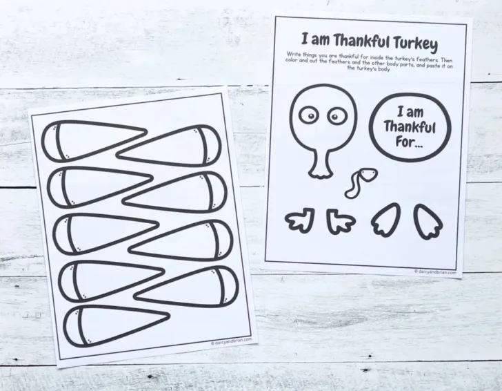 Crayola Free Printable I am Thankful Turkey