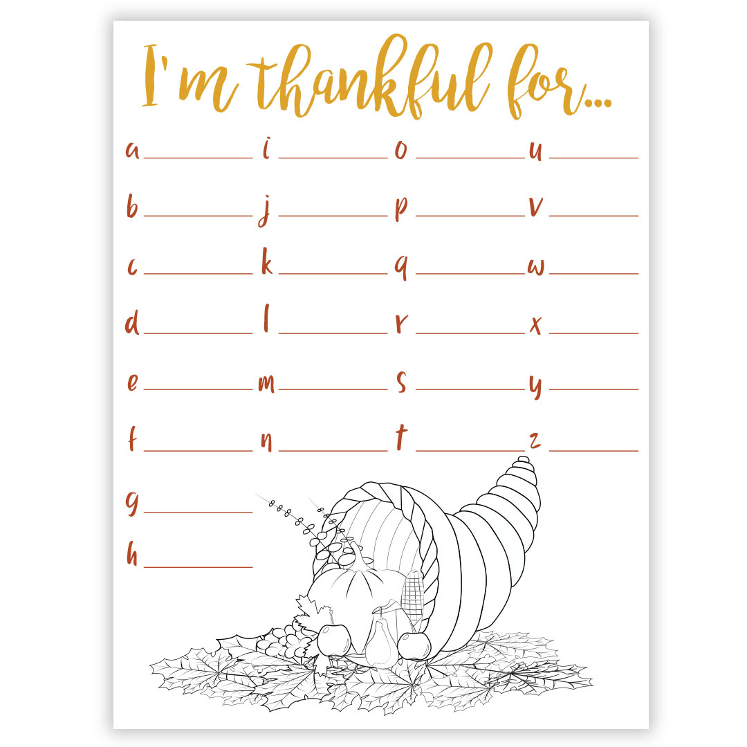I&amp;#039;M Thankful For Gratitude Worksheet - Digital Download for What I am Thankful For Activity Sheet Printable