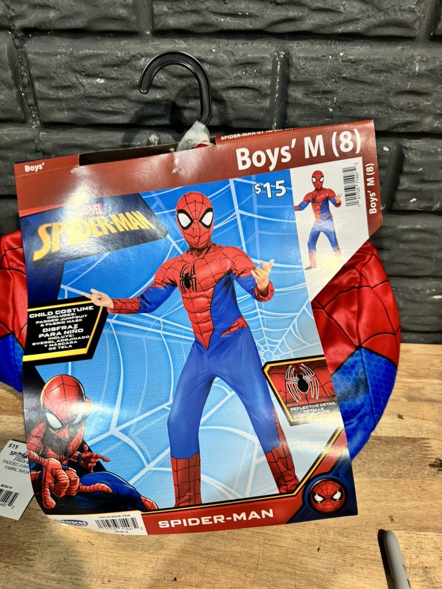 Jazwares Marvel Spiderman Costume Boys Size 8 Youth Childrens Nwt throughout Disguise Template Printable Spiderman Turkey Disguise Informational