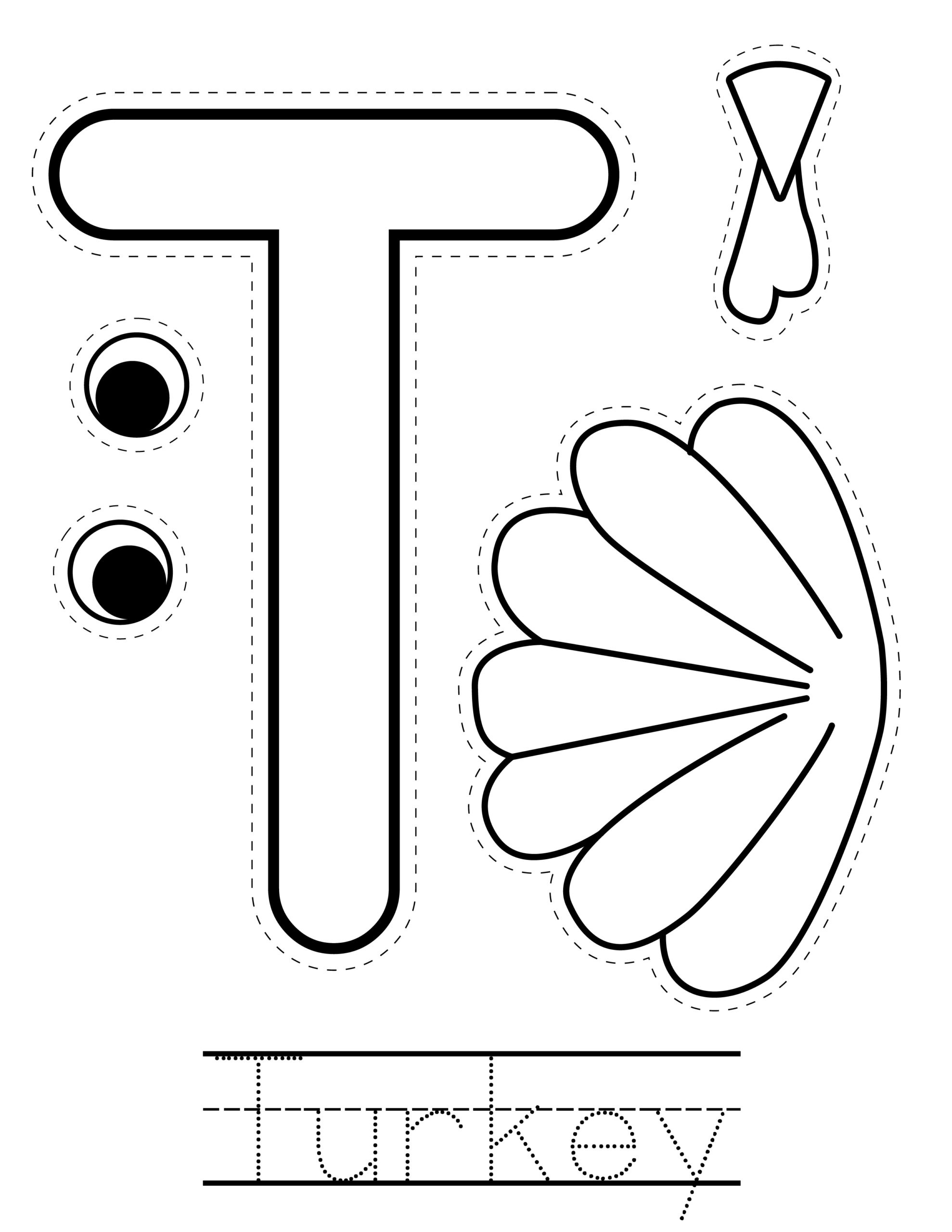 Letter T Craft: Turkey Activity - Homeschooling Preschool with regard to T Is For Turkey Printable