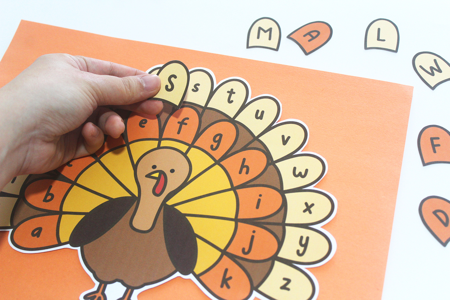 Make A Diy Turkey Letter Matching Game At Home - Free Printable inside Alphabet Turkey Printable