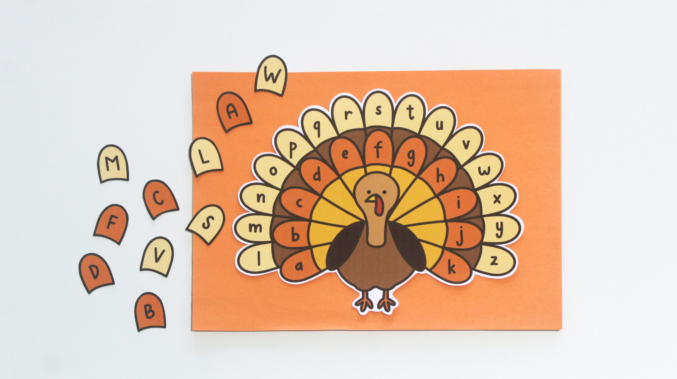 Make A Diy Turkey Letter Matching Game At Home - Free Printable regarding Turkey Matching Game Printable