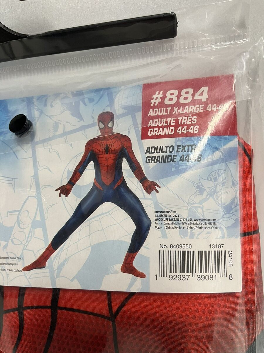 Marvel Spider-Man Party Suit Costume Size Adult Extra Large (Xl 44 throughout Turkey in Disguise Spiderman Template Printable Informational