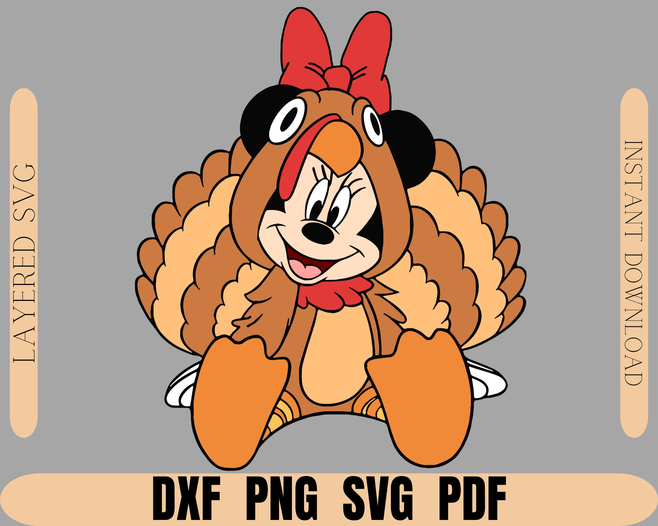 Minnie Turkey Svg - Etsy with Printable Minnie Mouse Turkey Disguise