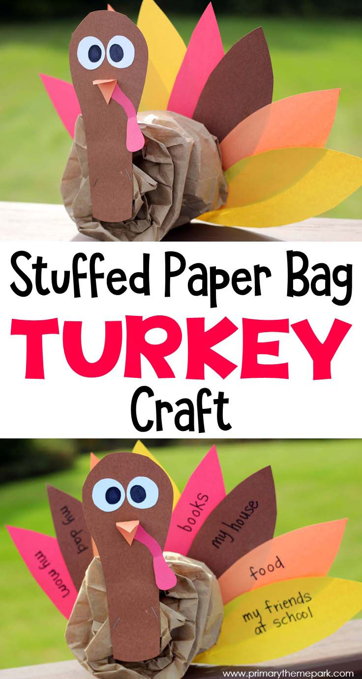 Paper Bag Turkey Craft - Primary Theme Park regarding Printable Paper Bag Turkey Craft Template