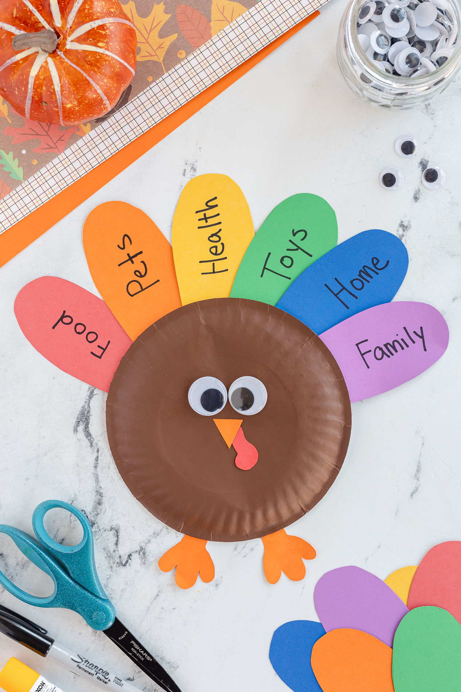 Paper Plate Turkey Craft - Made To Be A Momma within Turkey Paper Plate Craft Printable