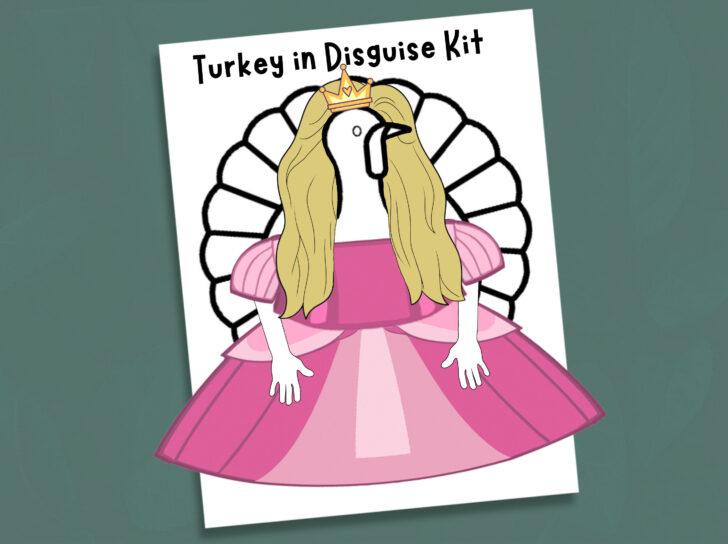 Princess Peach Turkey Disguise Printable