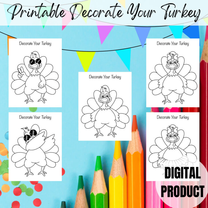 Decorate a Turkey Printable
