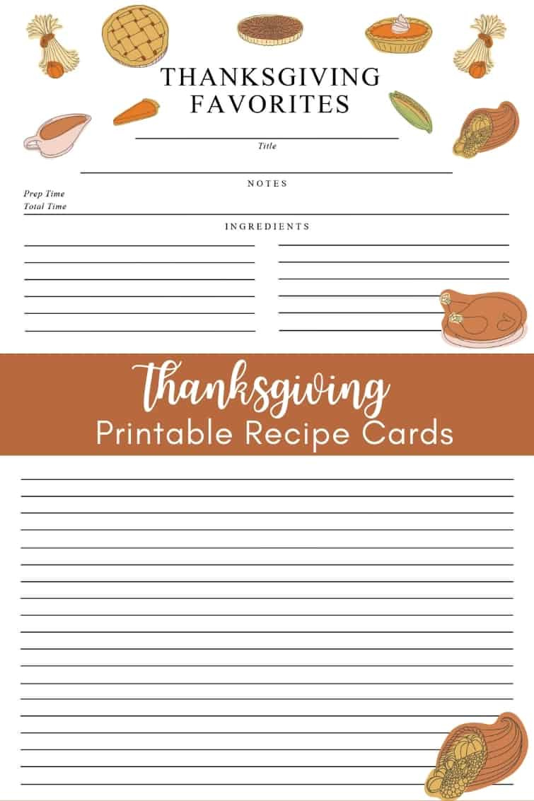 Printable Recipe Cards For Thanksgiving : Atta Girl Says with regard to Printable Turkey Recipe