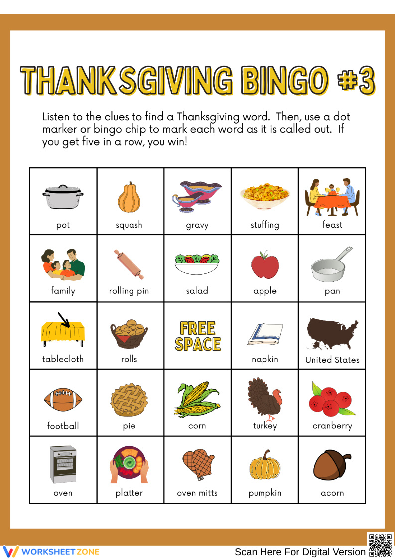 Printable Social Studies Worksheets Download with Turkey Bingo Printable	Informational