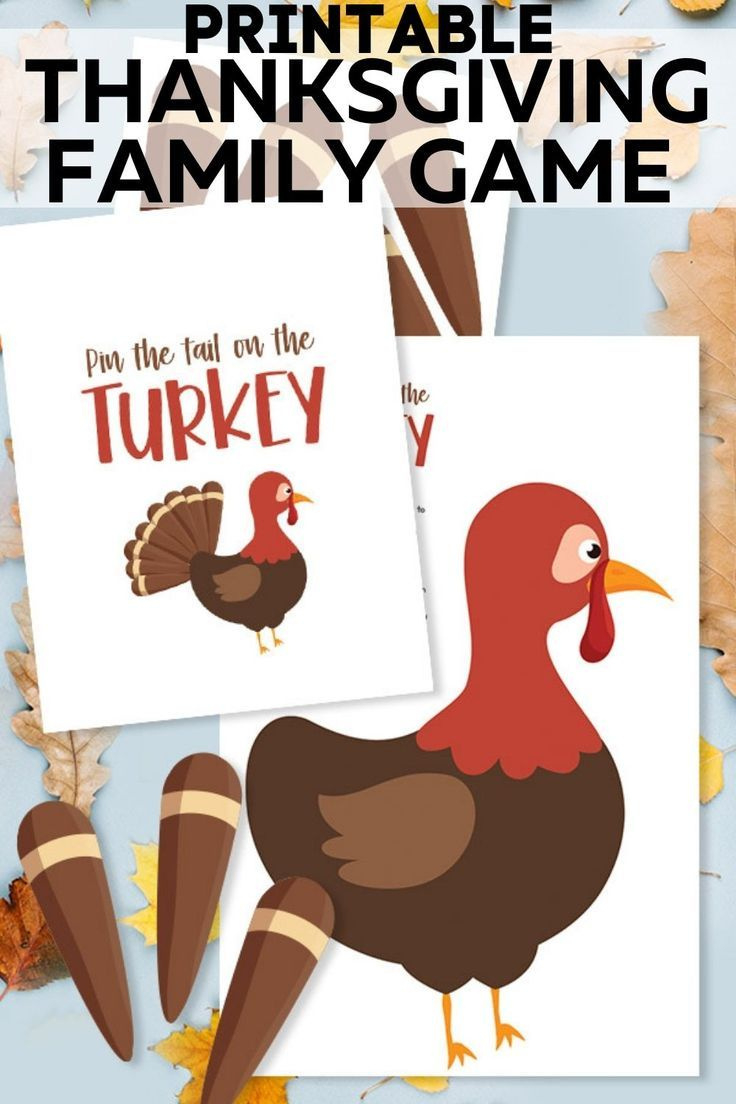 Printable Thanksgiving Family Game "Pin The Feather" throughout Pin The Tail On Turkey Printable