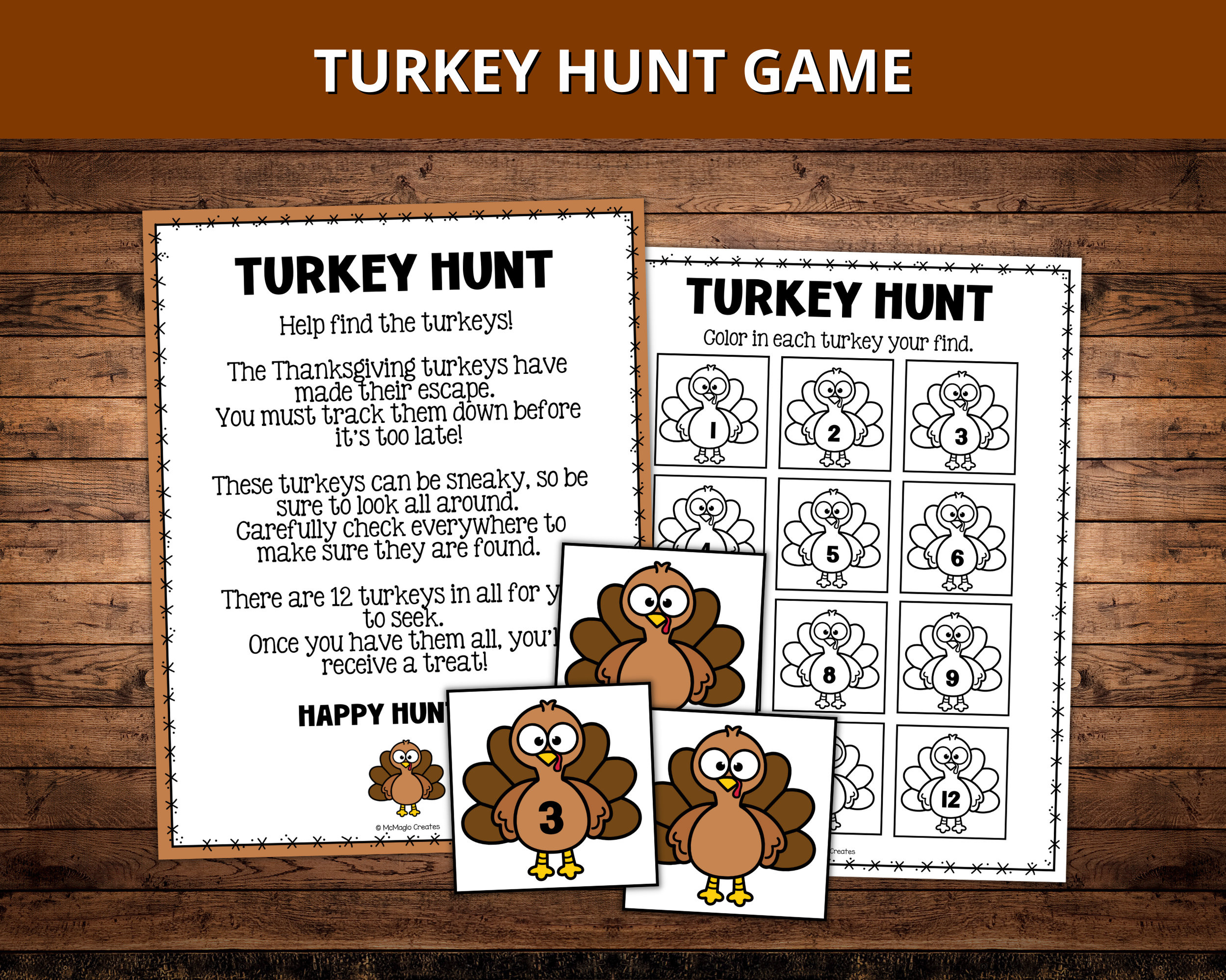 Printable Turkey Hunt Game, Thanksgiving Scavenger Hunt within Printable Turkey Hunt Game