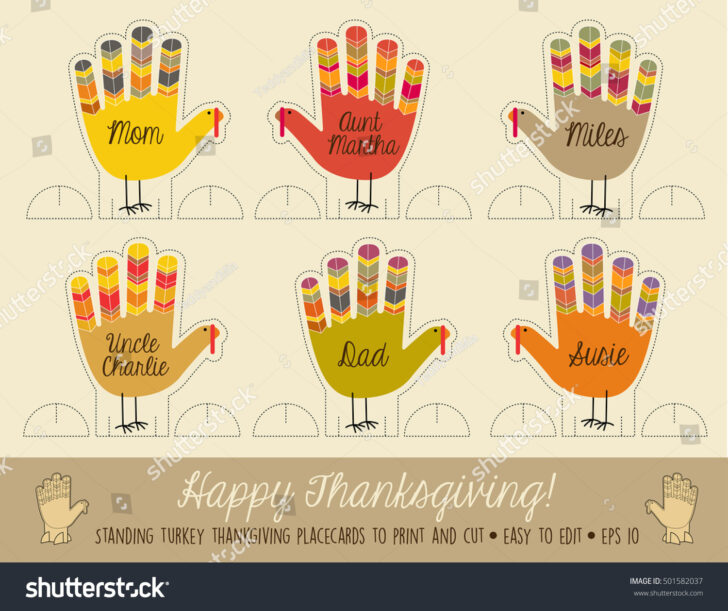 Printable Turkey Place Cards Printable Turkey Place Cards