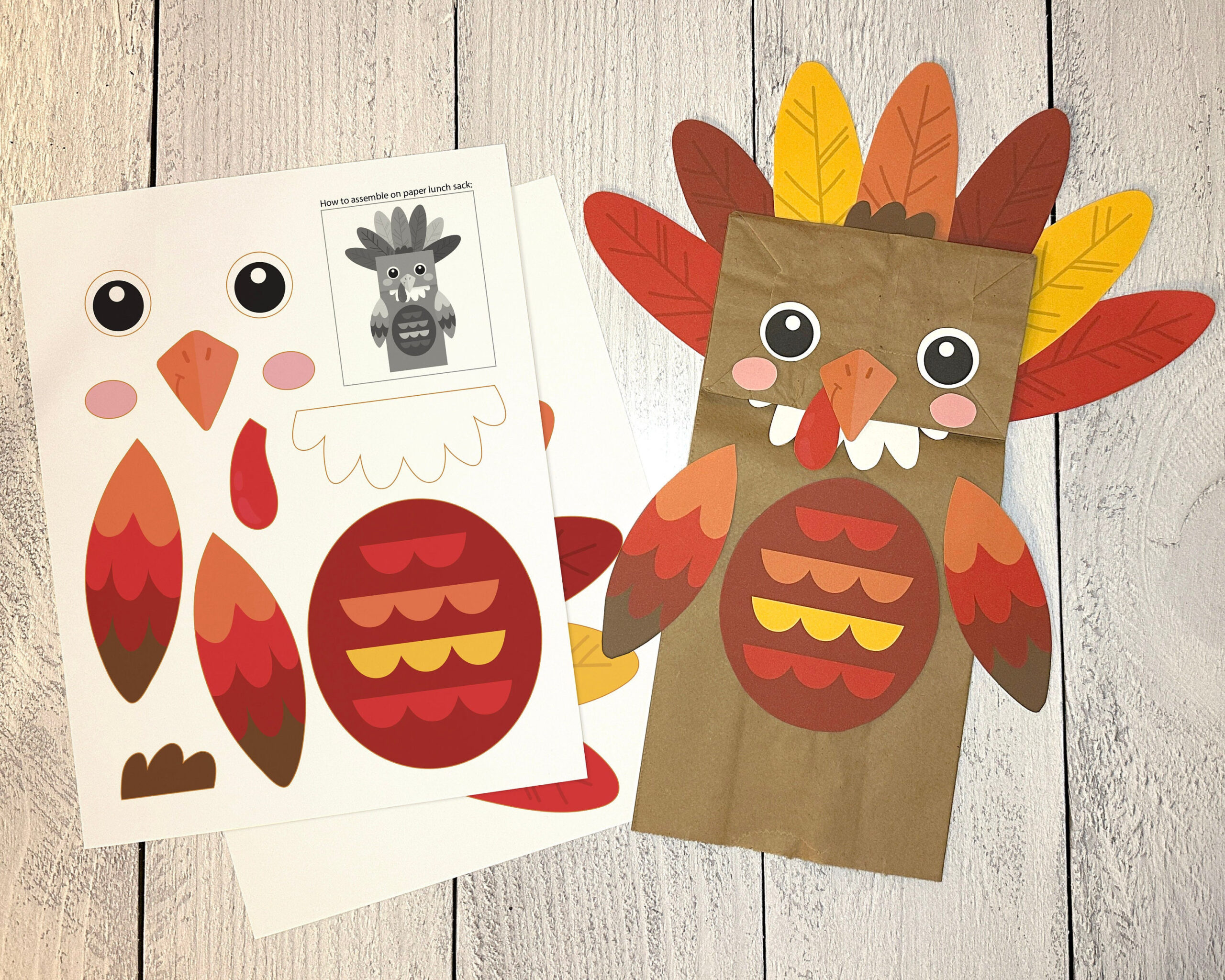 Printable Turkey Puppet Activity | Fun Kids Craft For Thanksgiving throughout Turkey Puppet Printables