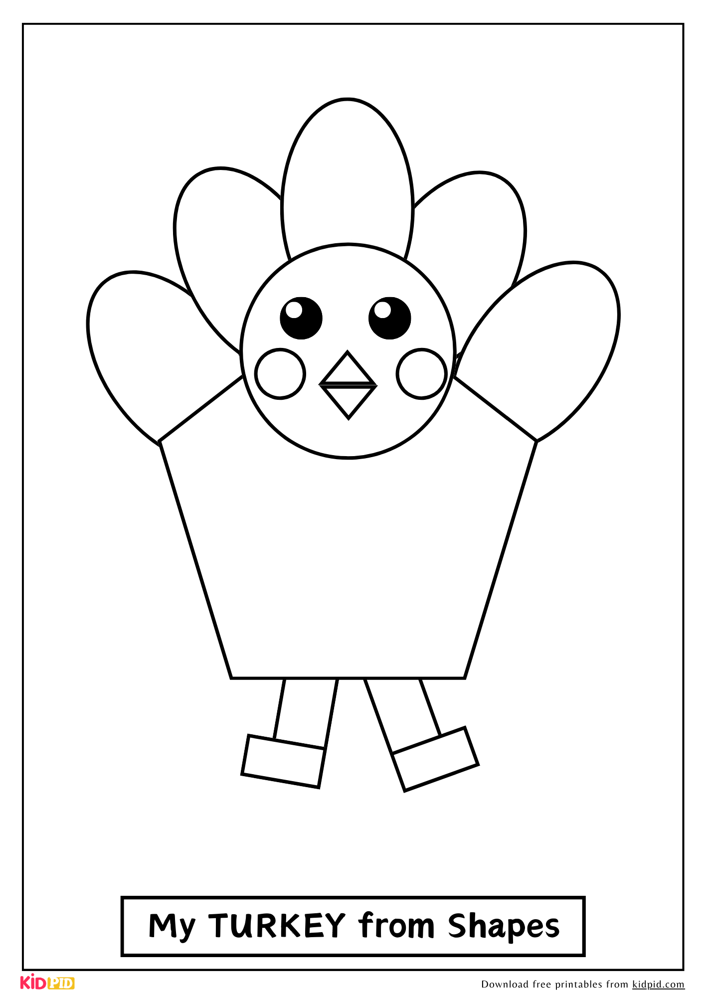 Printable Turkey Shape Cut-Outs For Kids: Fun Coloring & Puzzle throughout Printable Turkey Shape