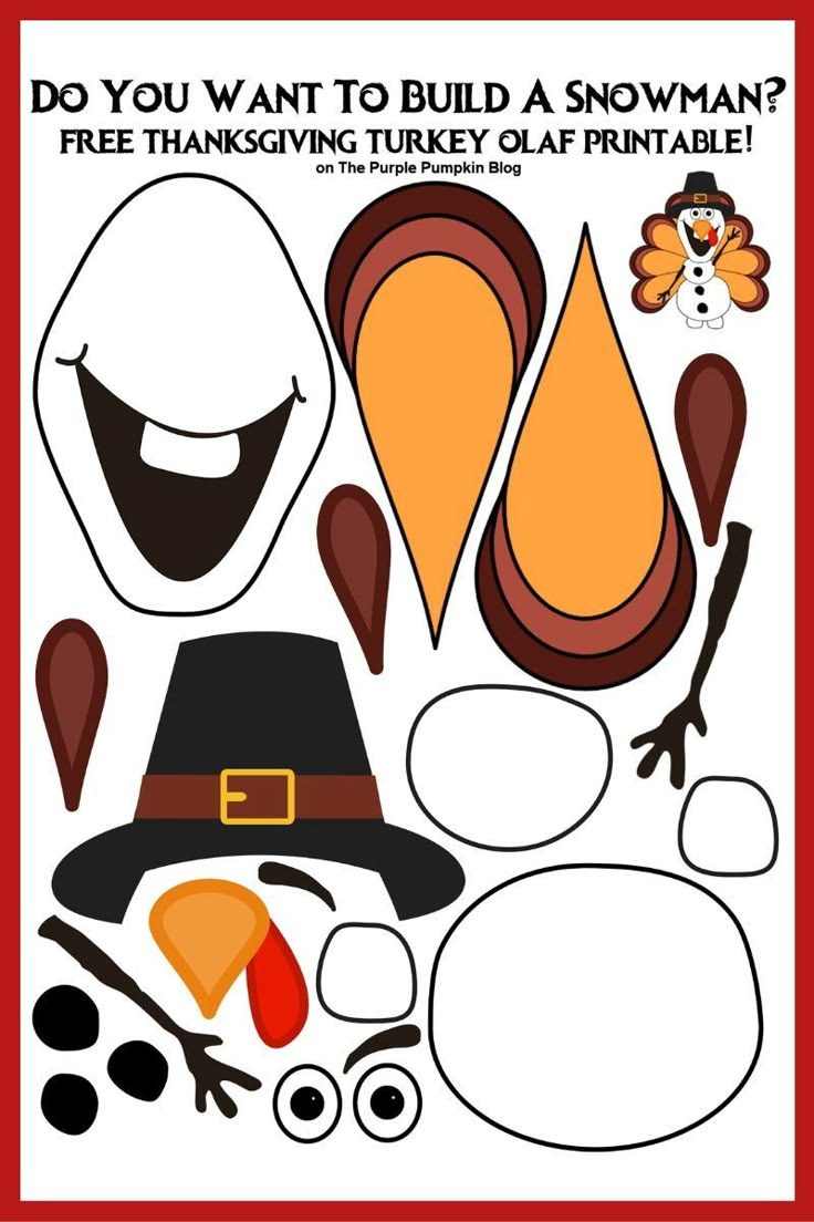 Say Hello To Thanksgiving Turkey Olaf! Do You Want To Build A pertaining to Free Printable Turkey Mask Template