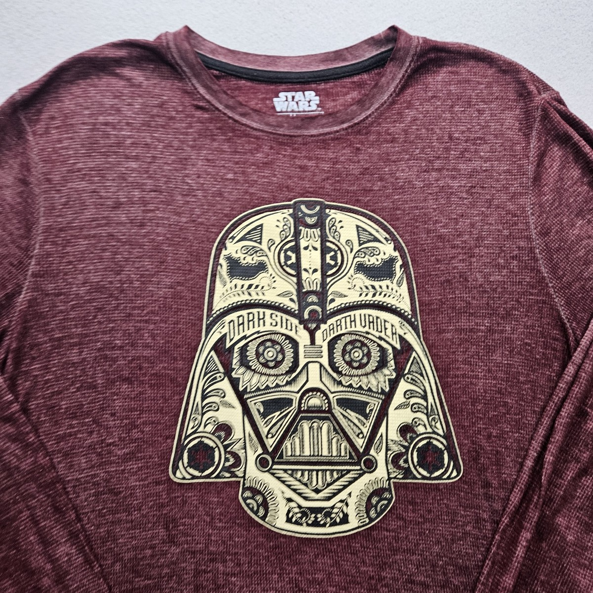 Star Wars Darth Vader Men'S Xl Maroon L/S Thermal | Ebay with regard to Darth Vader Turkey Disguise Template Printable Informational