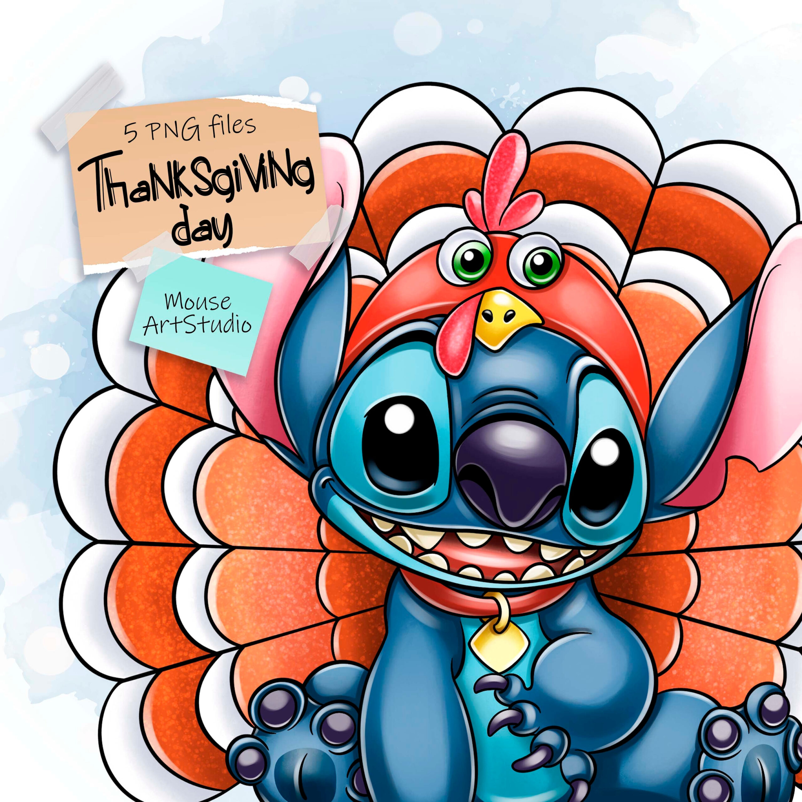 Stitch, Thanksgiving, Turkey, Sublimation Design, Digital regarding Stitch Turkey Disguise Printable