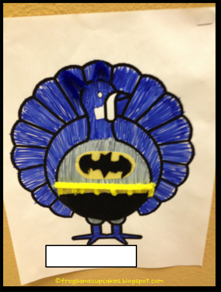 Tales Of Frogs And Cupcakes: Disguise A Turkey And Another Freebie for Turkey In Disguise Batman Printable