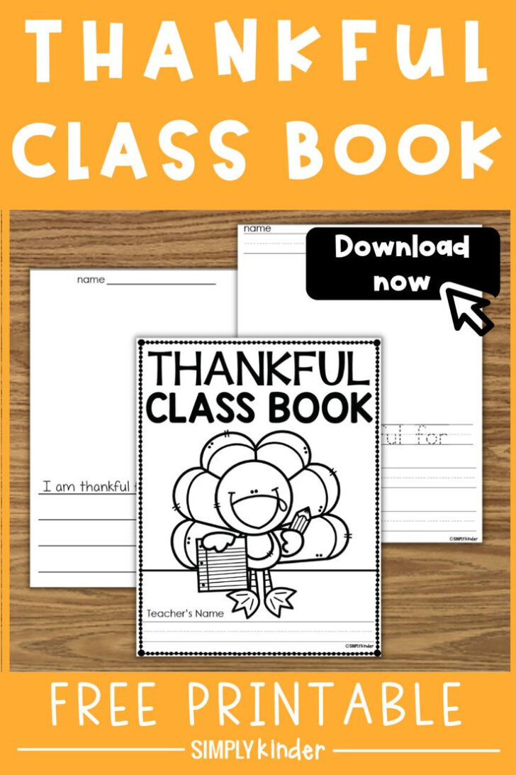 Free Printable I am Thankful Book Free Printable I am Thankful Book