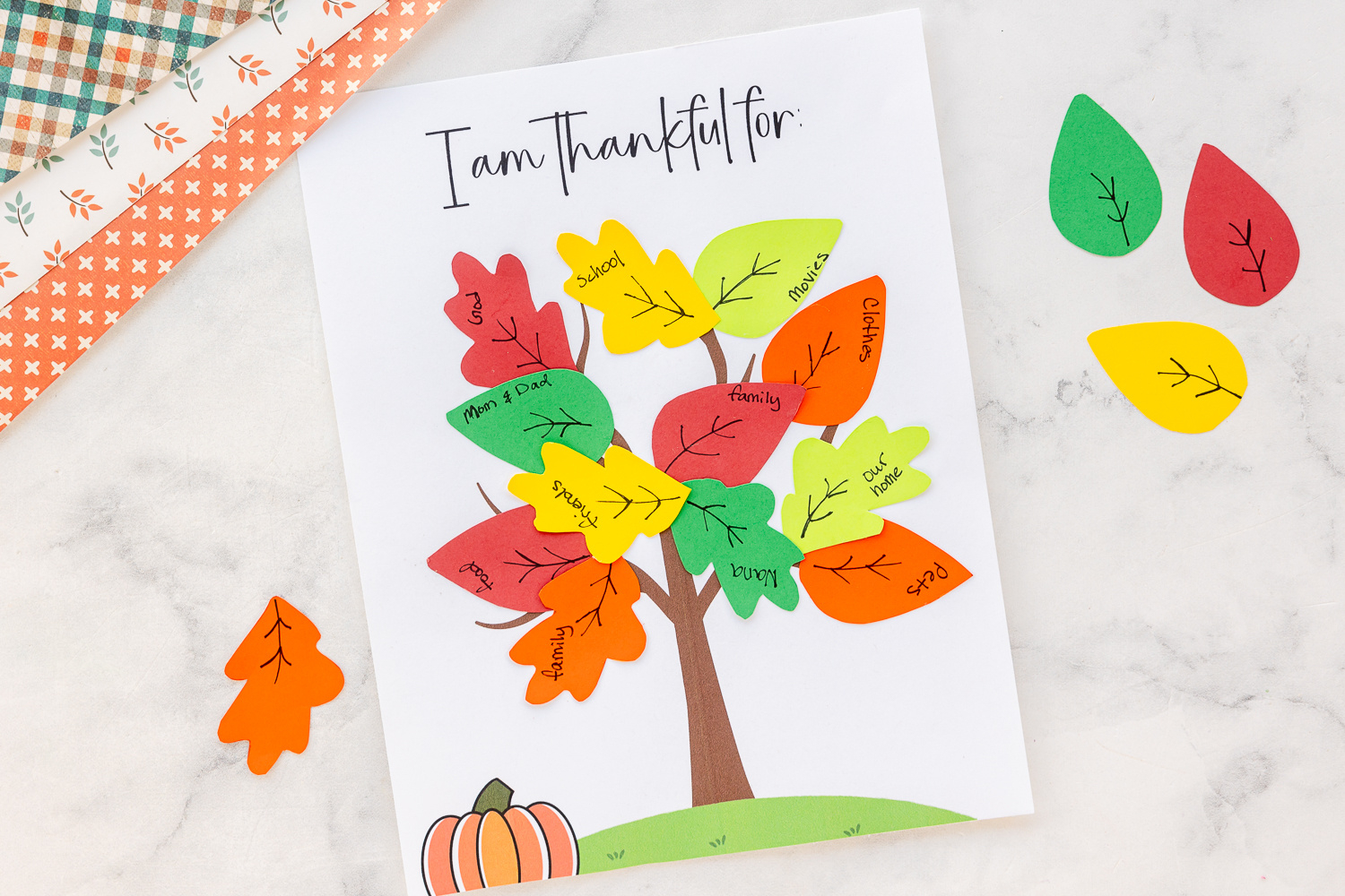 Thankful Tree Printable.mp4 within I am Thankful For Activity Art Substitute Free Printable