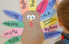 Thankful Turkey Craft – Busy Toddler with regard to Thankful Turkey Printable Free	Informational