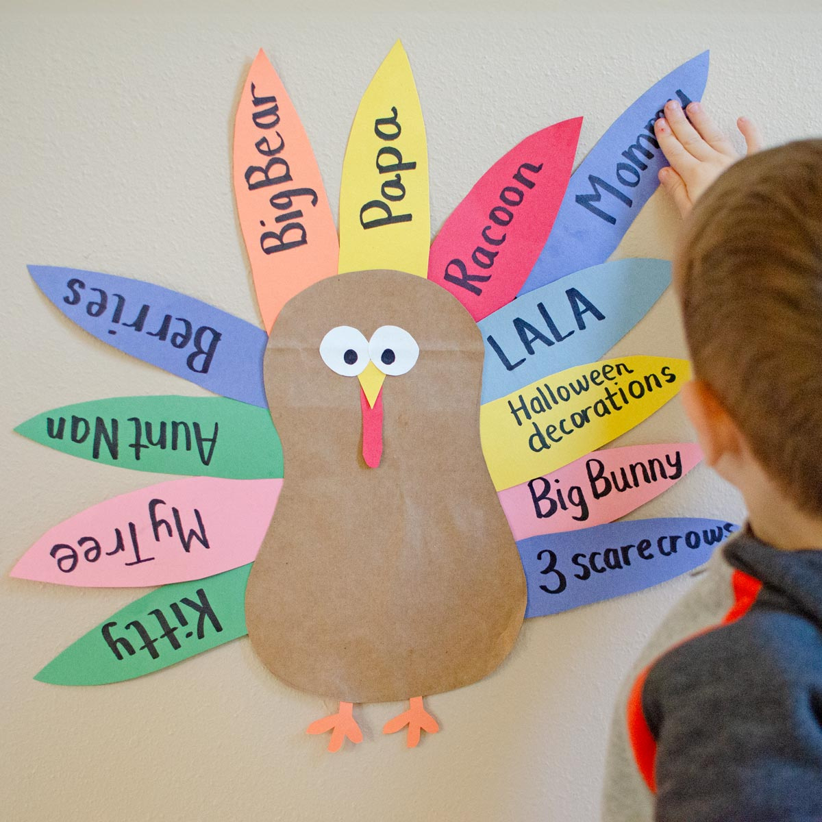 Thankful Turkey Craft - Busy Toddler with regard to Thankful Turkey Printable Free	Informational