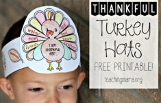 Thankful Turkey Hats within Free Printable Turkey Hat