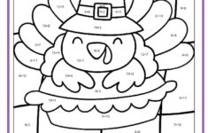 Thanksgiving Colornumber Pages – K12 Math Worksheets for Printable Turkey Worksheets