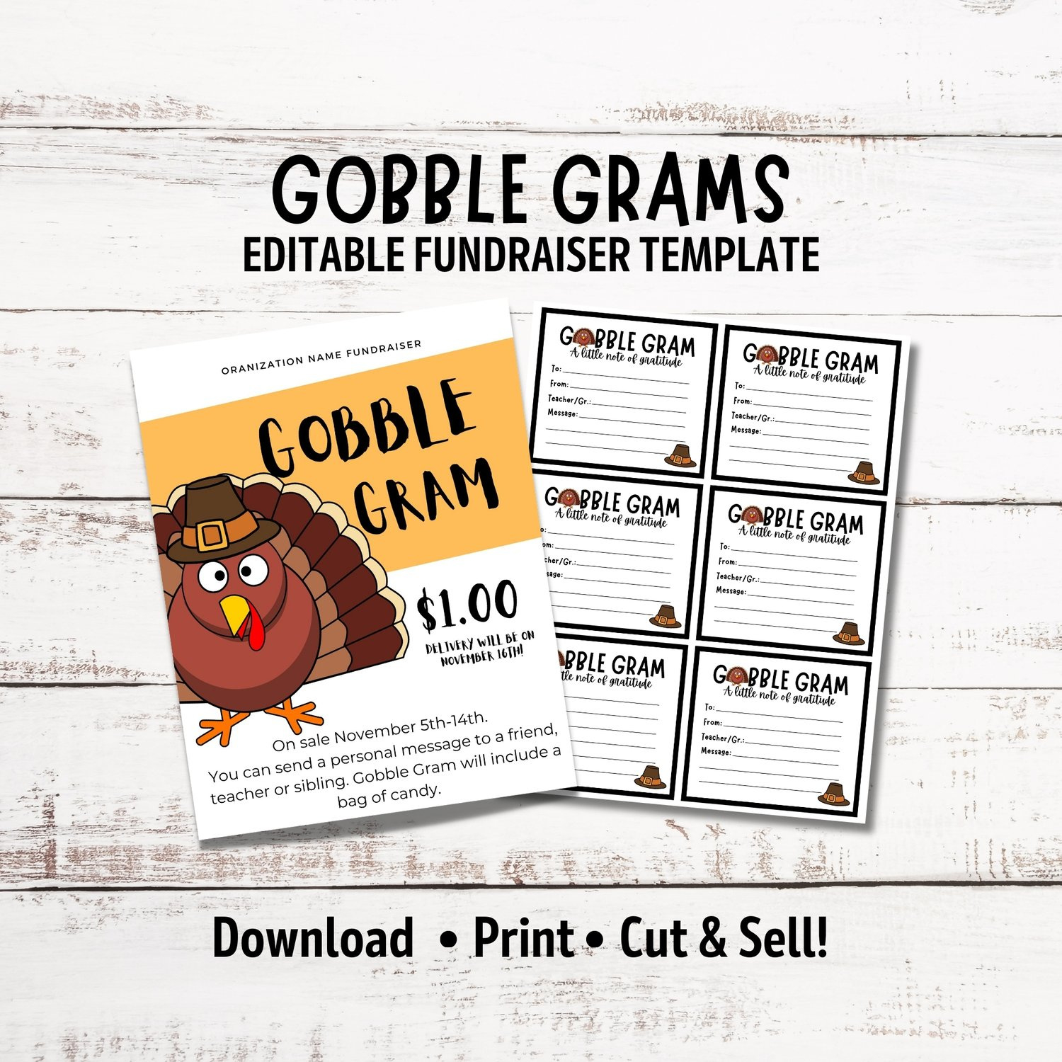 Thanksgiving Gobble Gram Download | Candy Grams For School with regard to Printable Turkey Grams