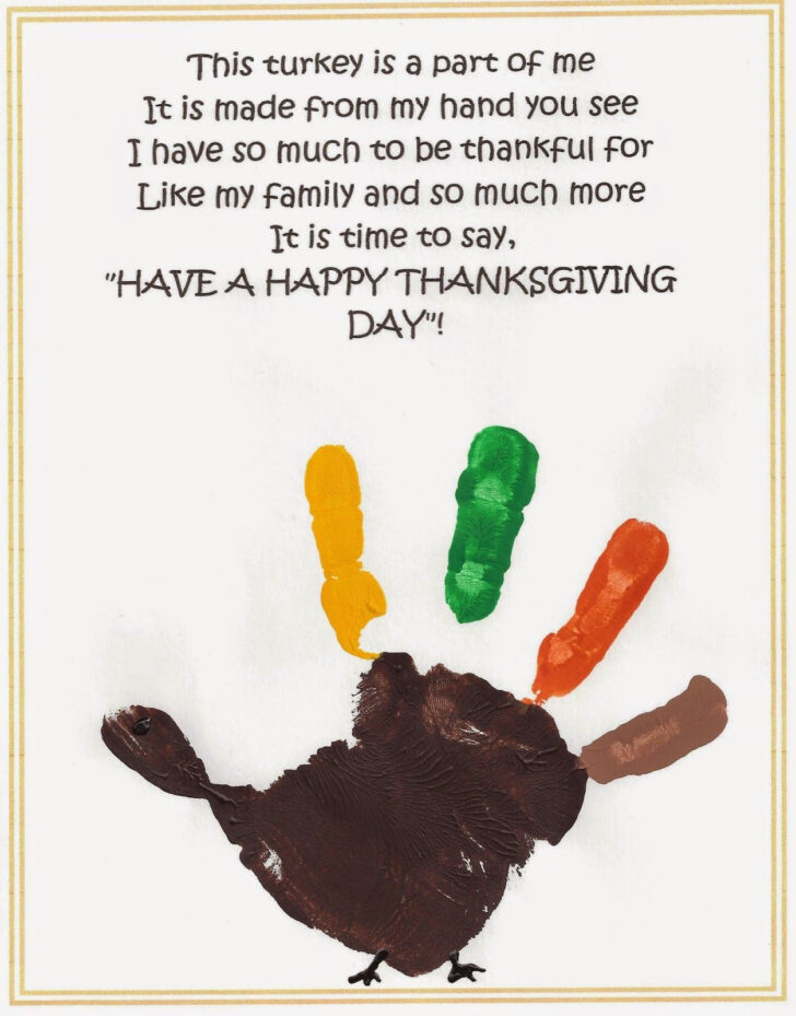 Printable Turkey Handprint Poem