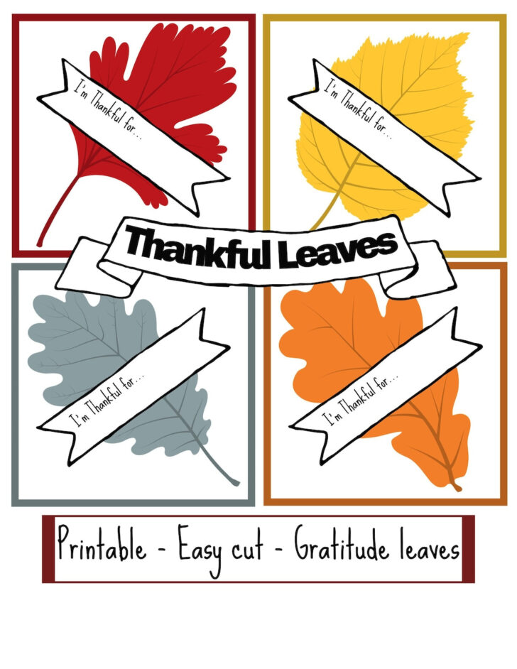 I am Thankful For Leaf Printable I am Thankful For Leaf Printable