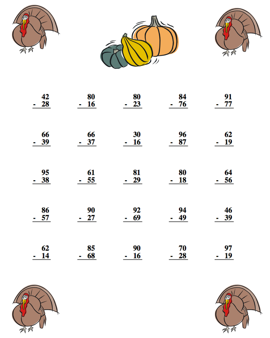 Thanksgiving Math Worksheet - Worksheets Library regarding Free Printable Turkey Math Worksheets