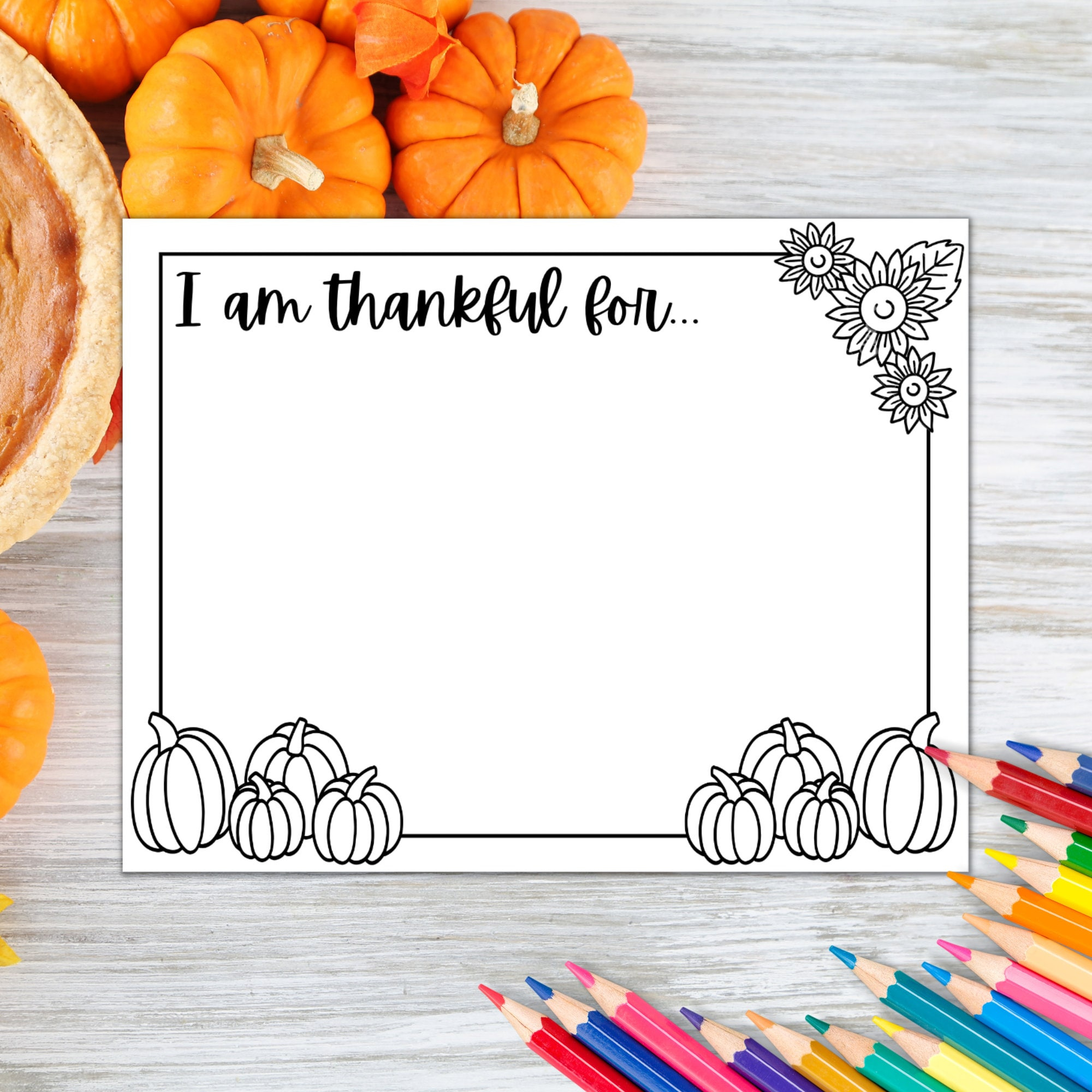 Thanksgiving Placemat: Gratitude Coloring Page (Pdf Printable intended for I am Thankful For Placemat Printable