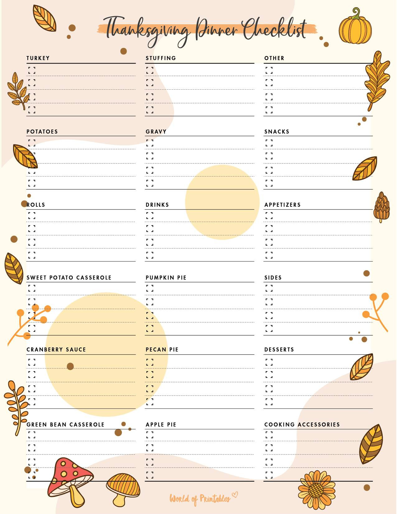 Thanksgiving Planner - Free 60 Page Planner That'S Perfect For with regard to Thanksgiving Menu Planner Template Free
