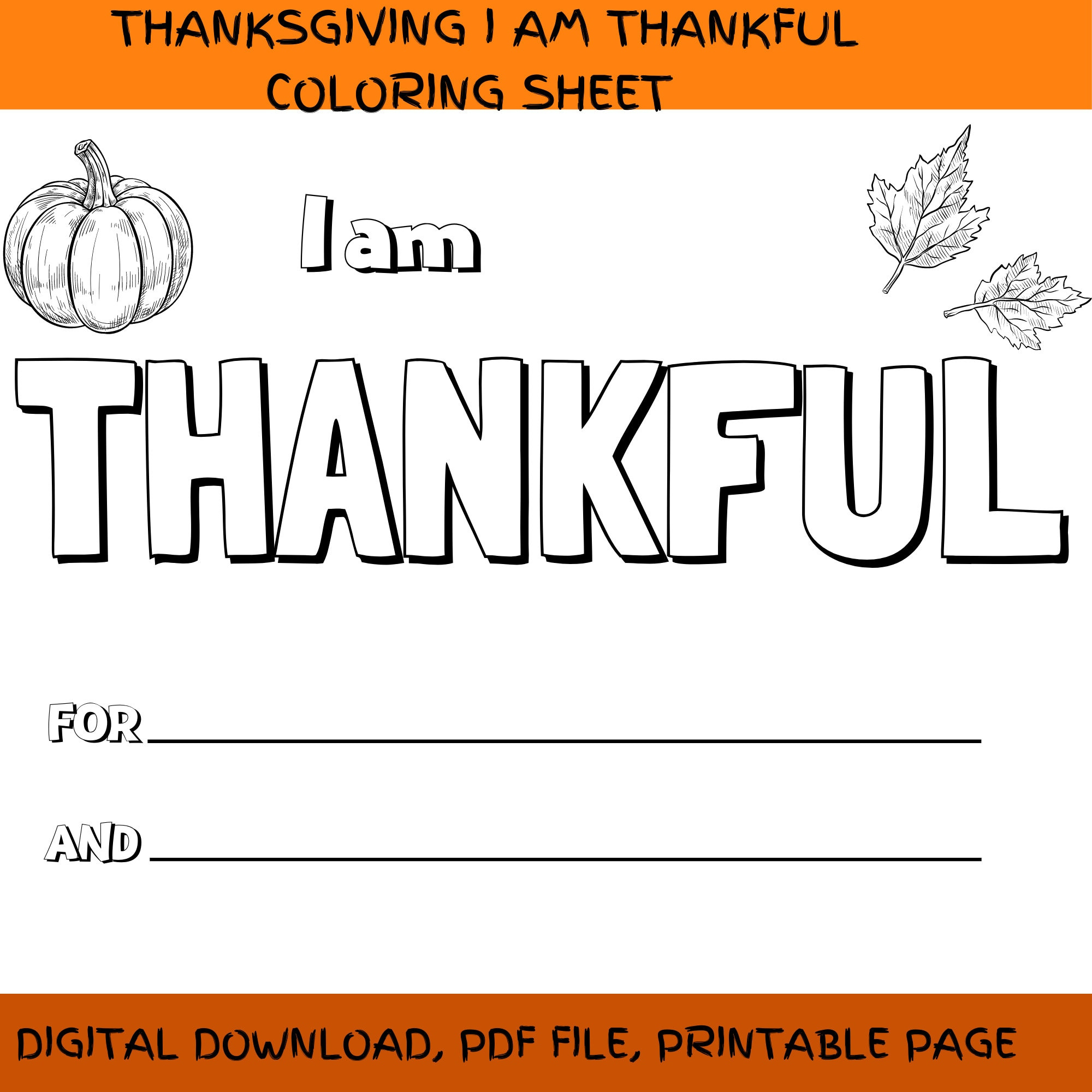 Thanksgiving Printable For Kids, I Am Thankful For Printable pertaining to I am Thankful For Thanksgiving Printable