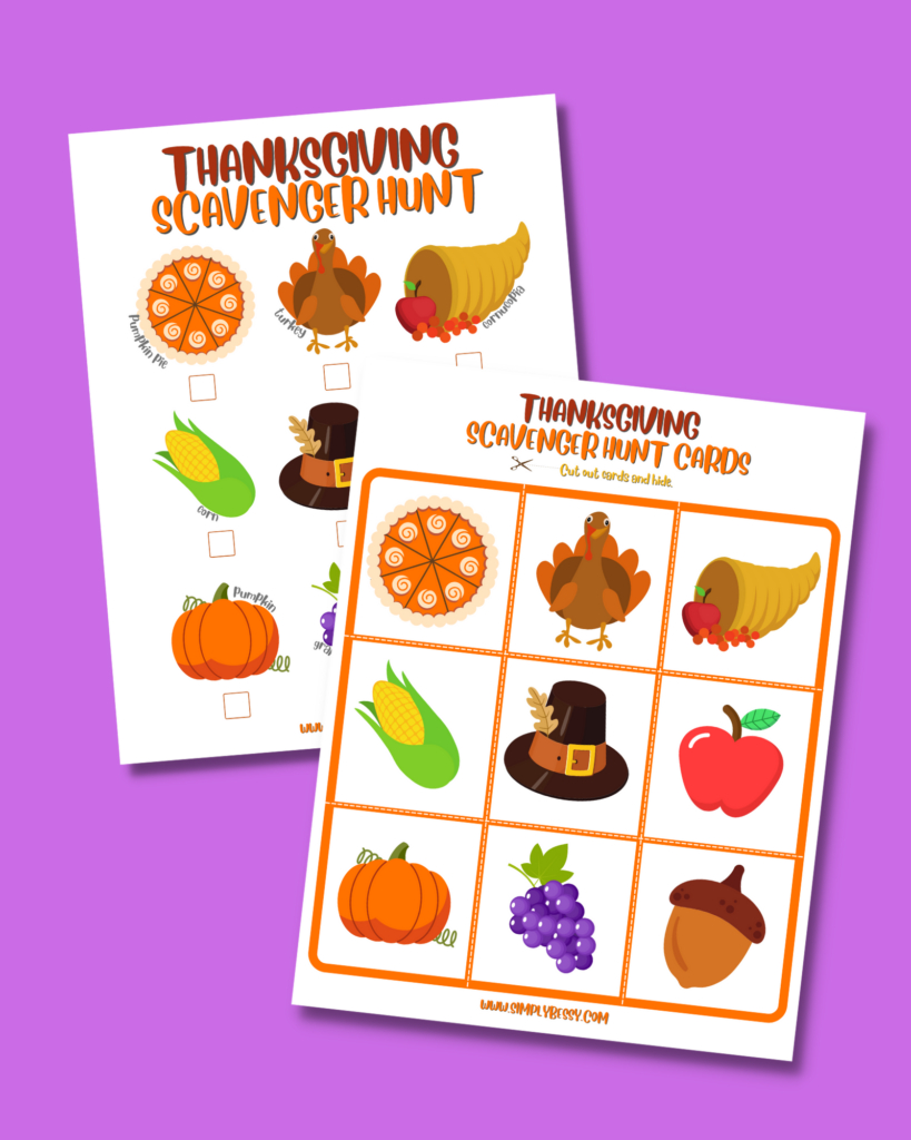 Thanksgiving Scavenger Hunt - Free Printable Game For Kids regarding Turkey Scavenger Hunt Free Printable