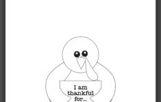 Thanksgiving Thankful Turkey Printable with regard to I Am Thankful For Turkey Free Printable