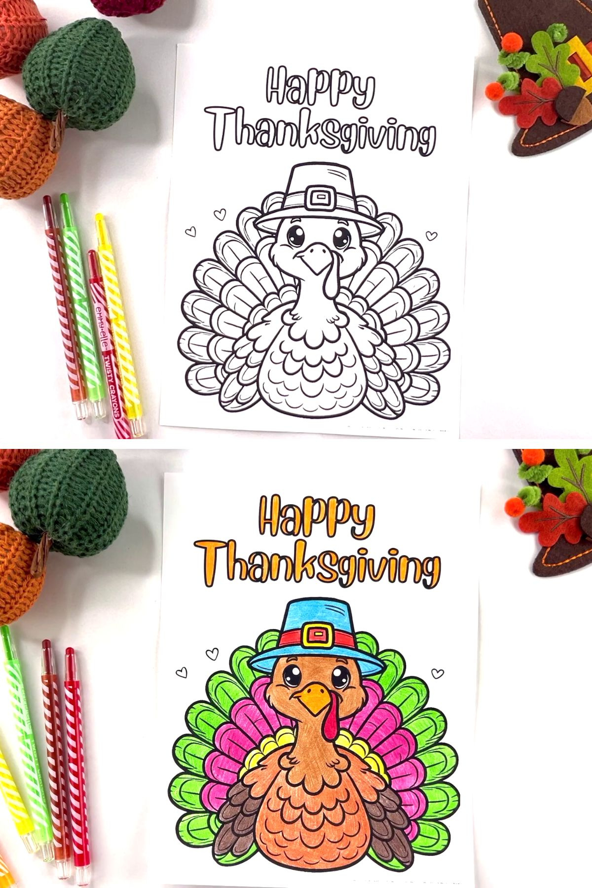 Thanksgiving Turkey Coloring Page (Perfect Place Setting Fun!) for Turkey Coloring Pages Colored Printable