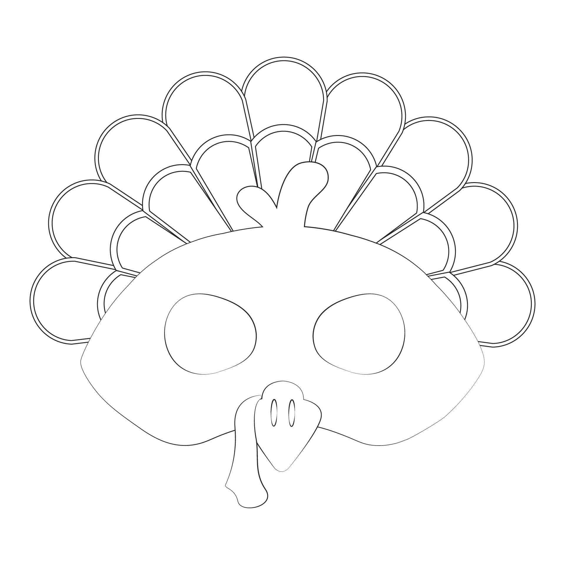 Thanksgiving Turkey Face - 11 Free Pdf Printables | Printablee pertaining to Free Printable Turkey Mask Template