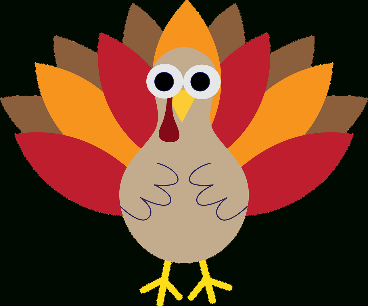 Thanksgiving Turkey - Free Vector Clipart Images On Creazilla with Printable Turkey Clip Art