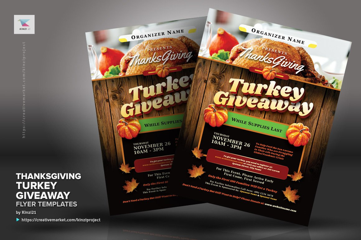 Thanksgiving Turkey Giveaway Flyers throughout Printable Cut Out Turkey Informational, Commercial