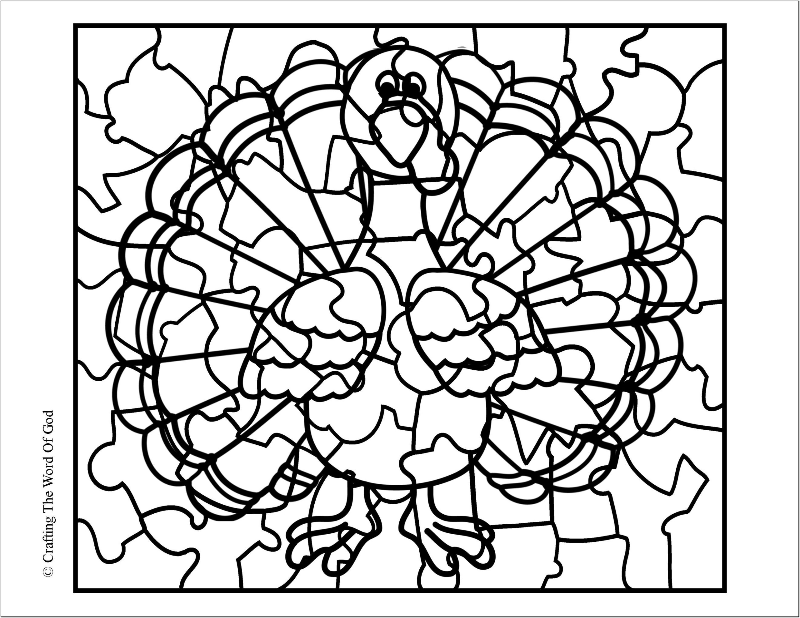 Thanksgiving Turkey Puzzle- Activity Sheet « Crafting The Word Of God intended for Turkey Puzzle Printable