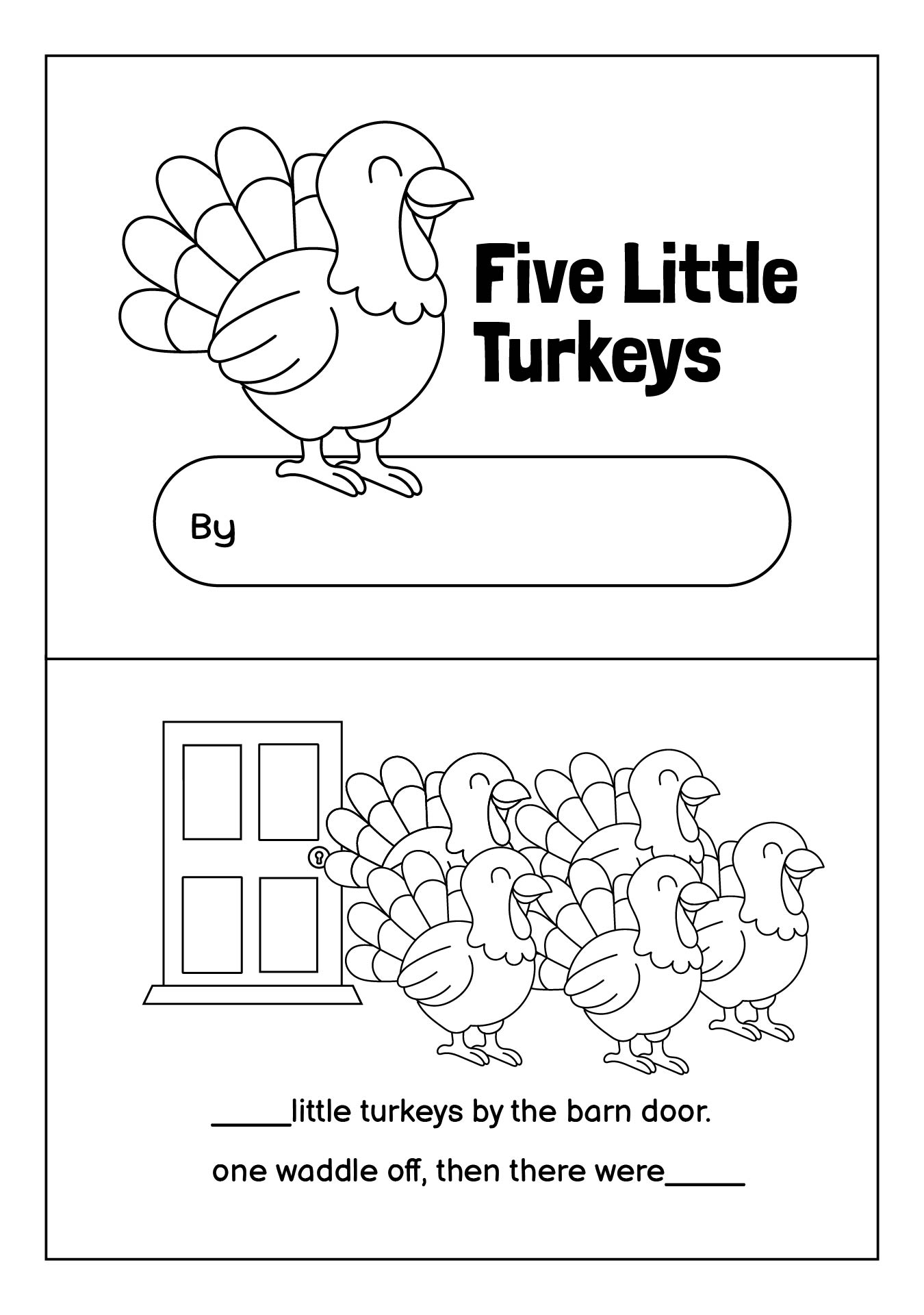 Thanksgiving Turkey Worksheets - 13 Free Pdf Printables | Printablee pertaining to 5 Little Turkeys Printable Book