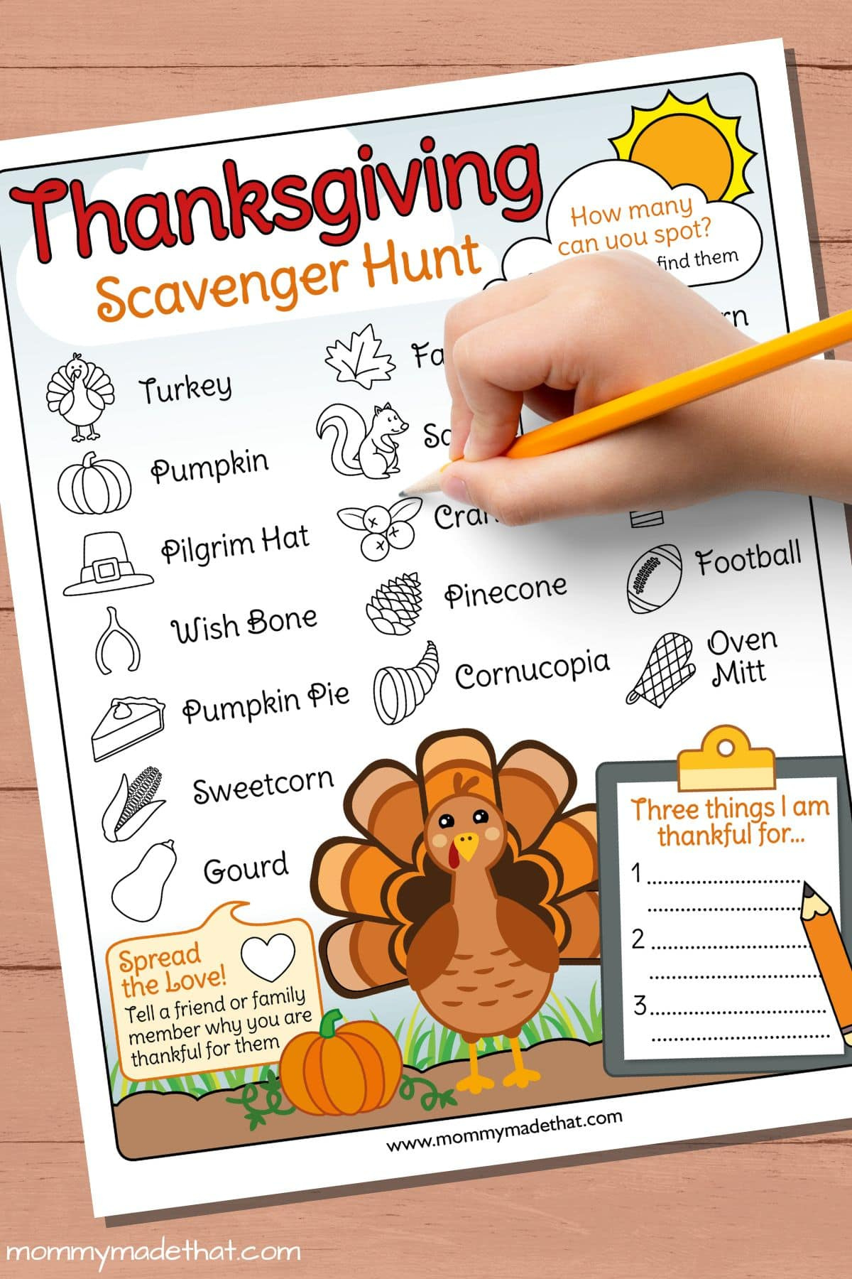 The Best Thanksgiving Scavenger Hunt (Free Printable!) regarding Turkey Scavenger Hunt Printable