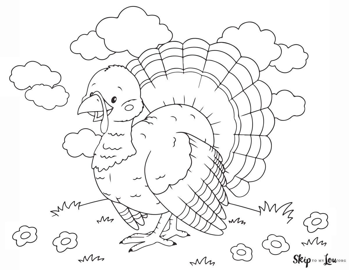 The Cutest Free Turkey Coloring Pages | Skip To My Lou for Turkeys To Color Printable	Informational, Commercial