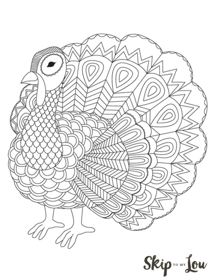 Printable Turkey For Coloring	Informational, Commercial